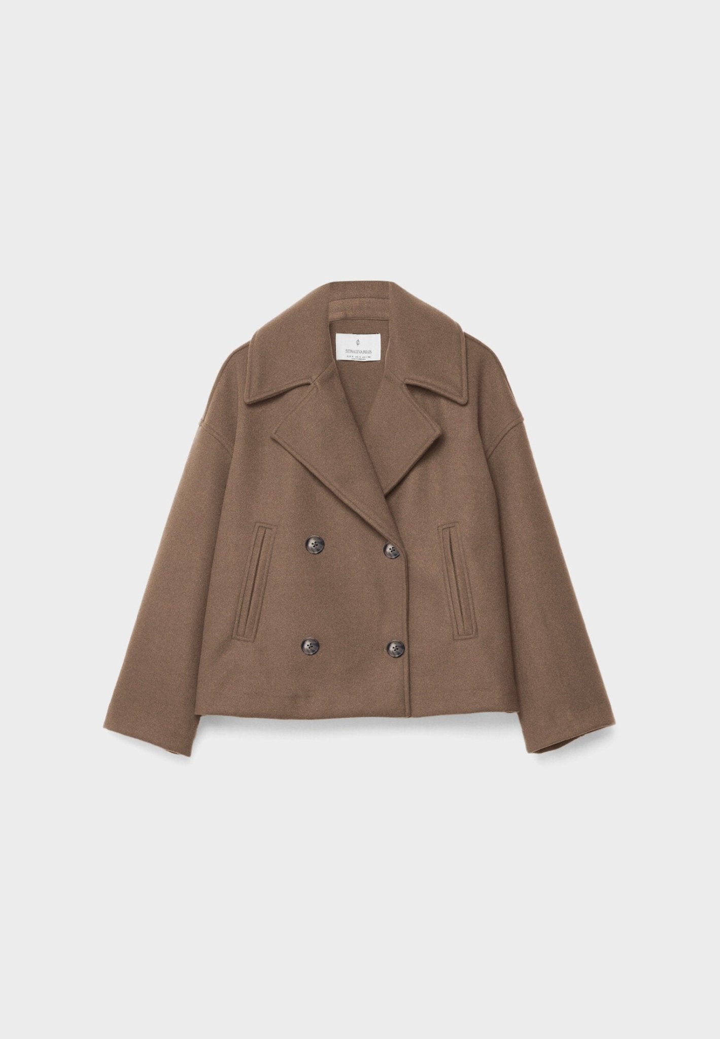 Women's Cropped Tailored Blazer | Double-Breasted Fitted Suit Jacket