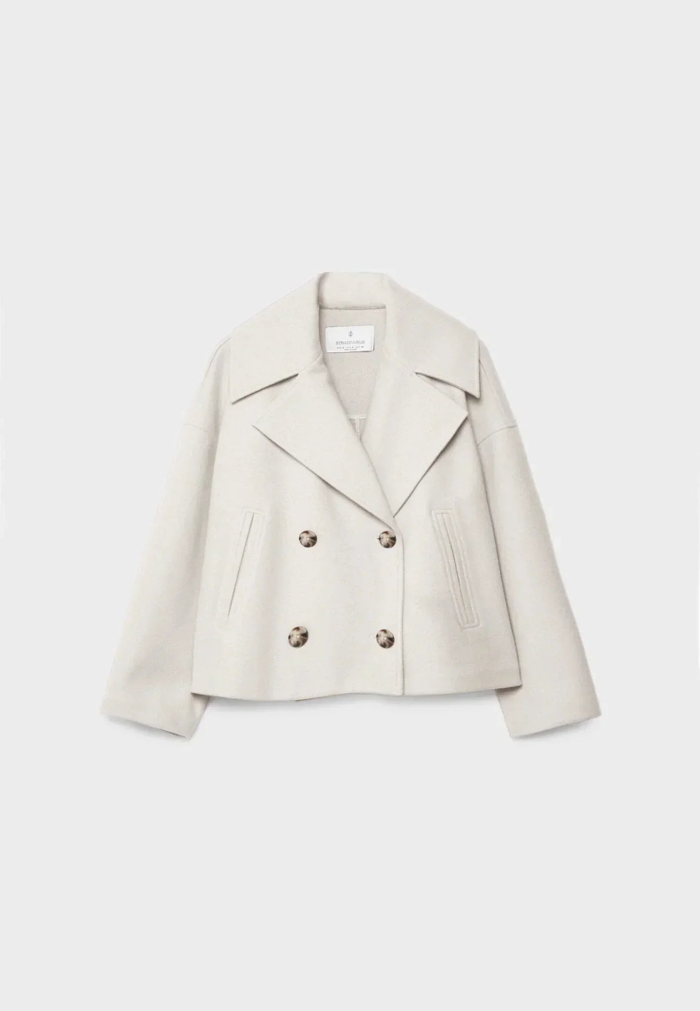 Women's Cropped Tailored Blazer | Double-Breasted Fitted Suit Jacket