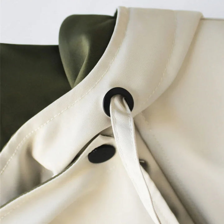 Women's Windbreaker Jacket with Removable Hood