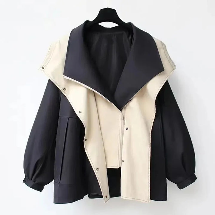 Women's Windbreaker Jacket with Removable Hood