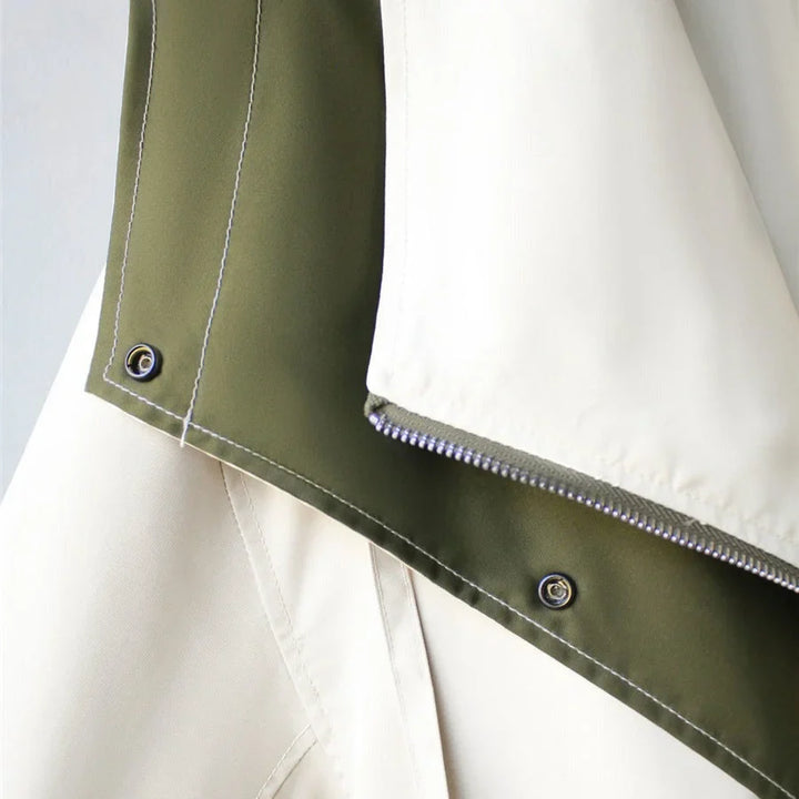 Women's Windbreaker Jacket with Removable Hood