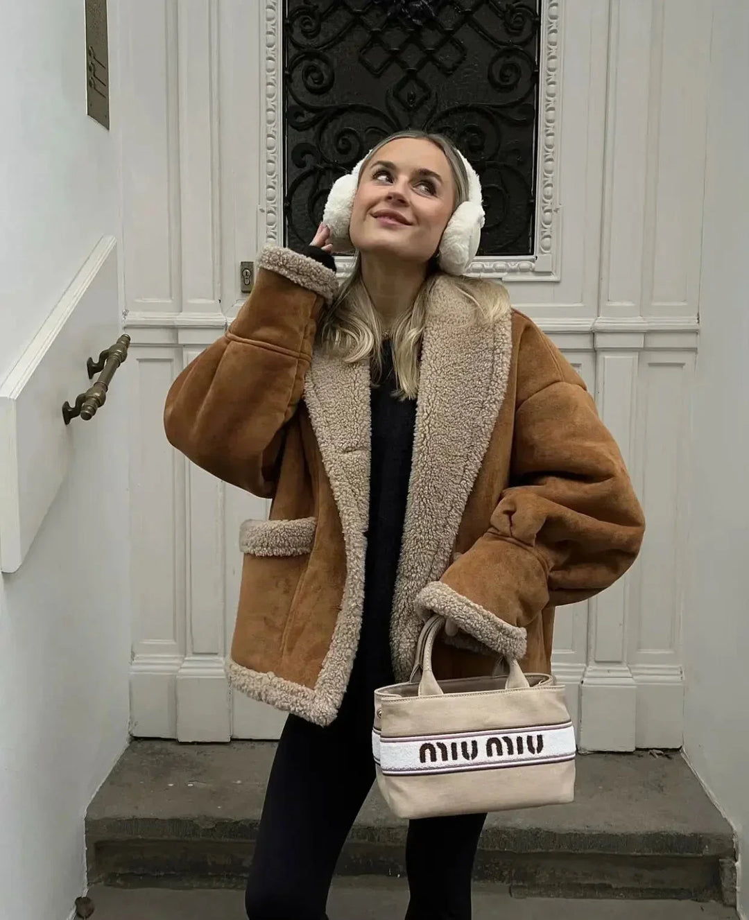 Women's Winter Faux Suede Jacket with Warm Lining