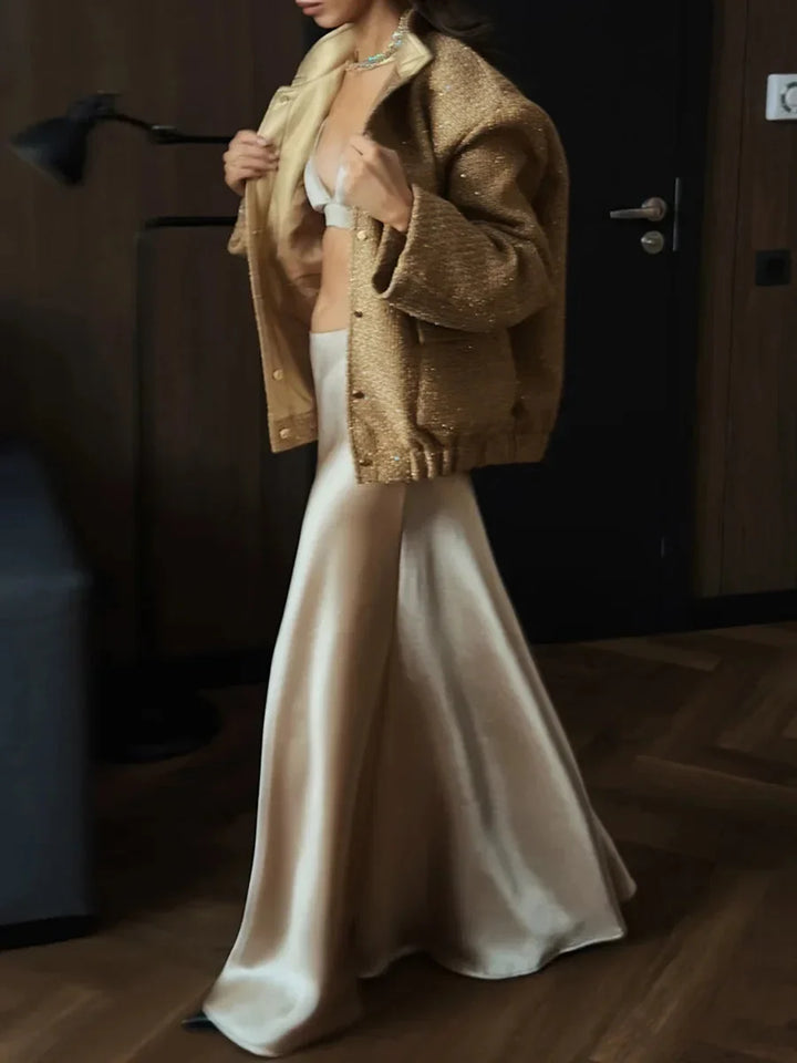 Chic Women's Sequin Jacket with Elegant Cut