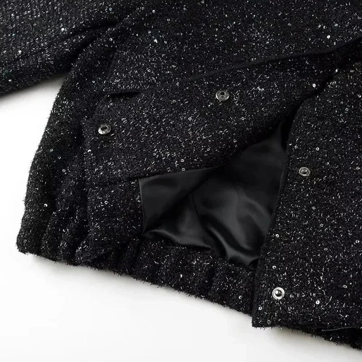 Chic Women's Sequin Jacket with Elegant Cut