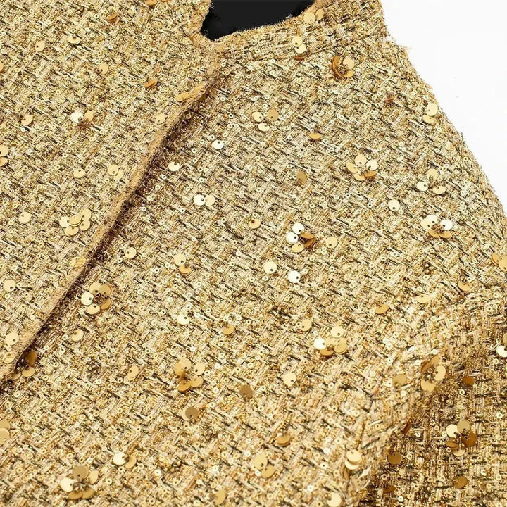 Chic Women's Sequin Jacket with Elegant Cut