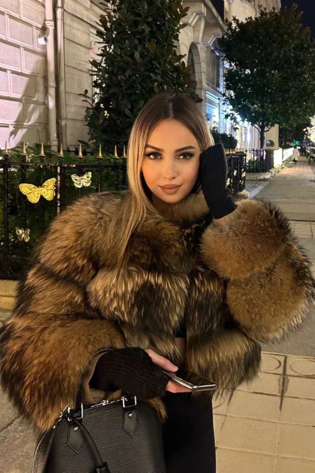 Women's Faux Fur Long Sleeve Jacket