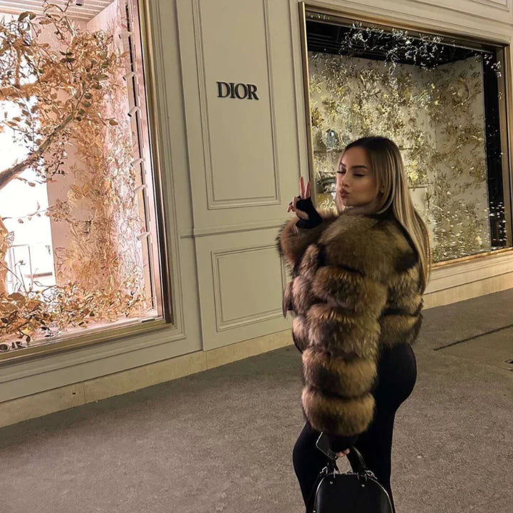 Women's Faux Fur Long Sleeve Jacket