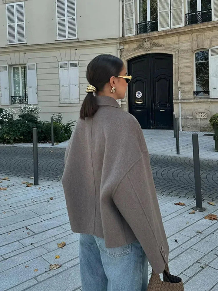 Modern Women's Oversized Jacket with Buttons