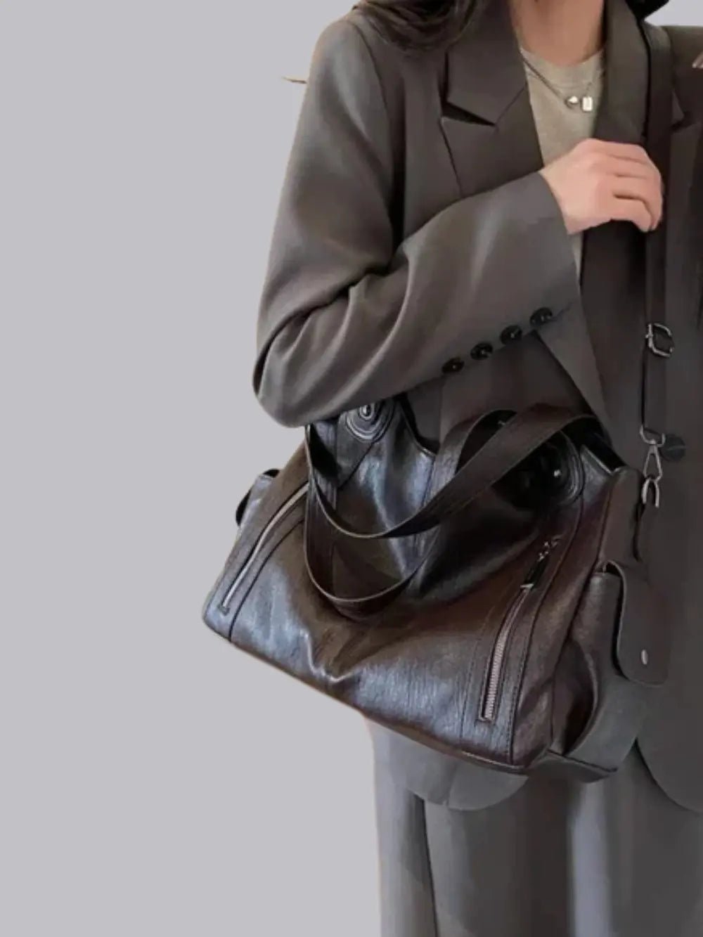 Duttini | Multi-Pocket Shoulder Bag, Adjustable Strap