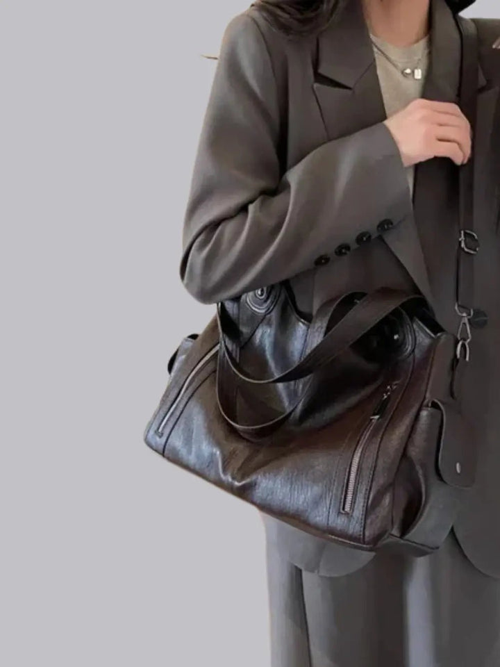 Duttini | Multi-Pocket Shoulder Bag, Adjustable Strap