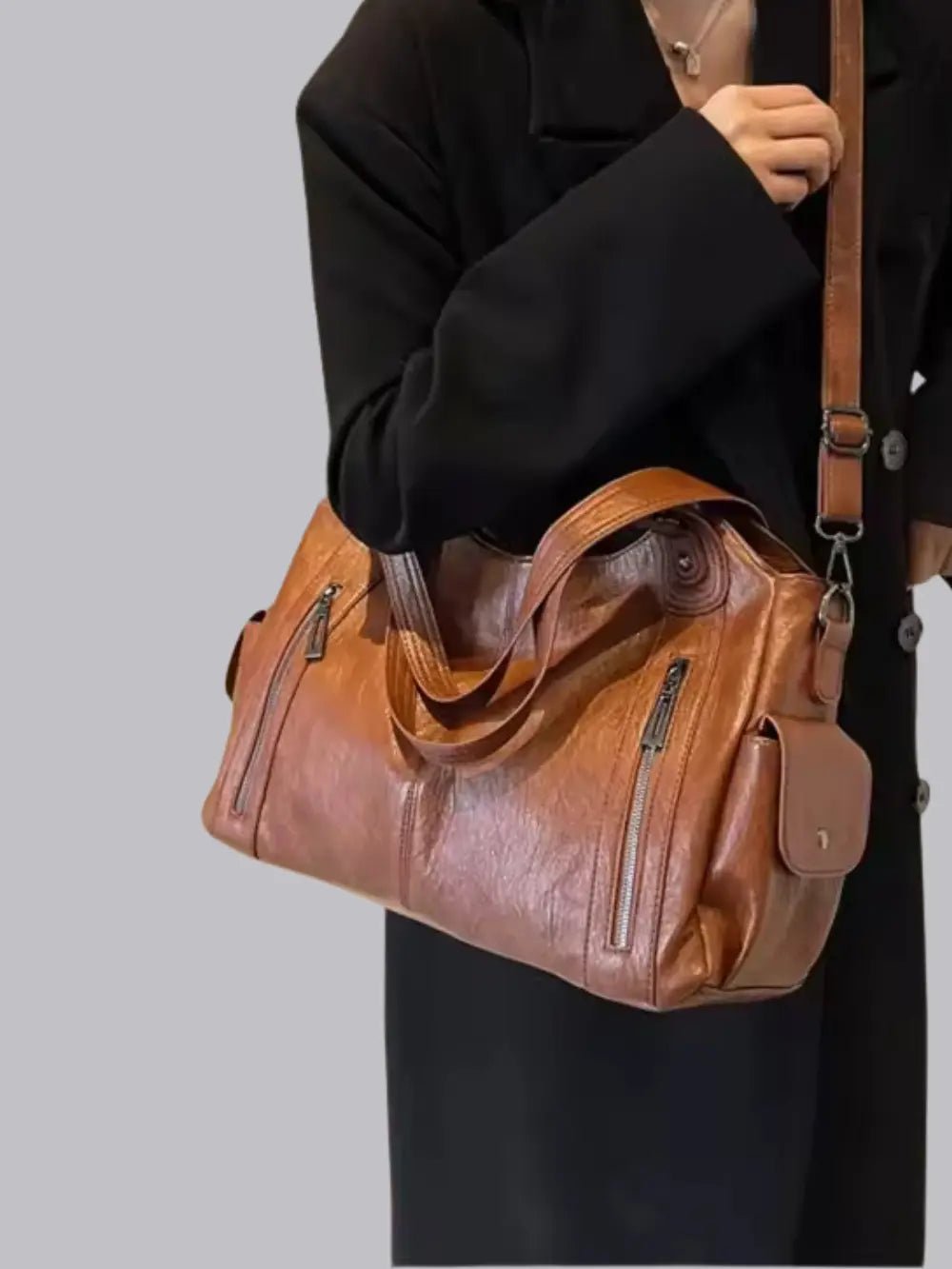 Duttini | Multi-Pocket Shoulder Bag, Adjustable Strap