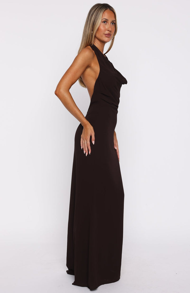 Always In Mode Halter Maxi Dress