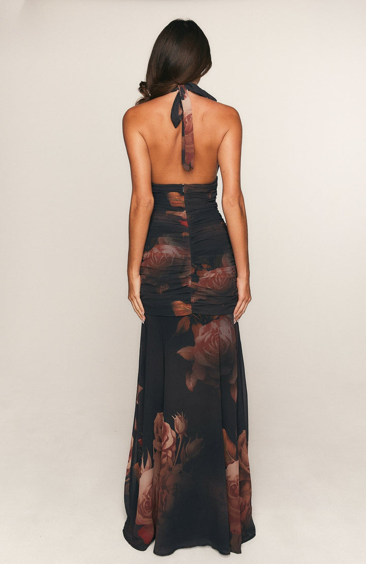 Midnight Silk Maxi Dress