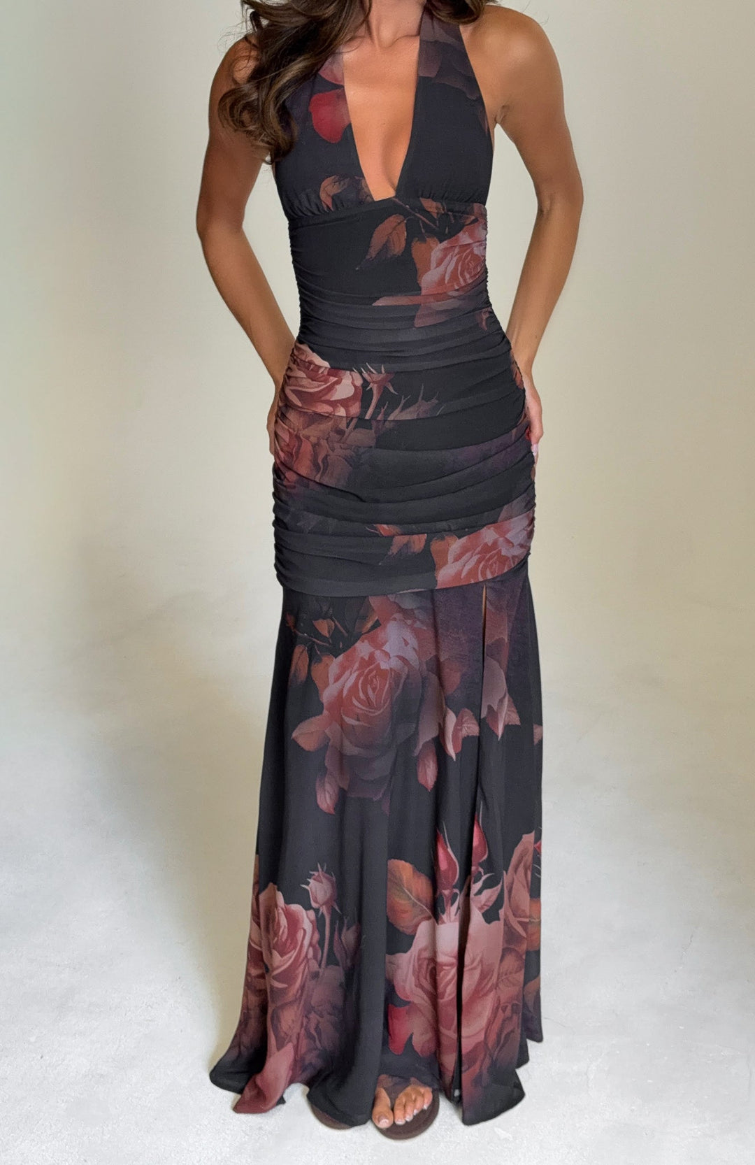 Midnight Silk Maxi Dress
