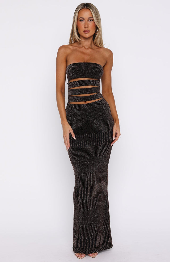 Noir Luxe Maxi Dress
