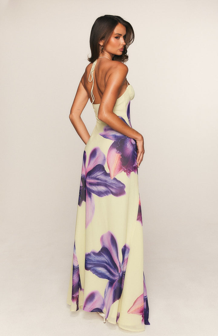 Amethyst Petal Maxi Dress