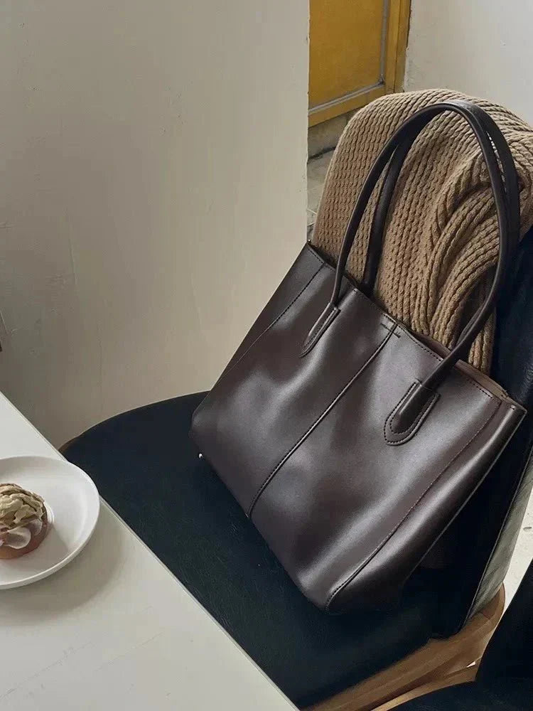 Duttini | Vegan Leather Tote Bag – Spacious Everyday Handbag
