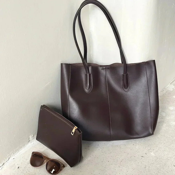 Duttini | Vegan Leather Tote Bag – Spacious Everyday Handbag