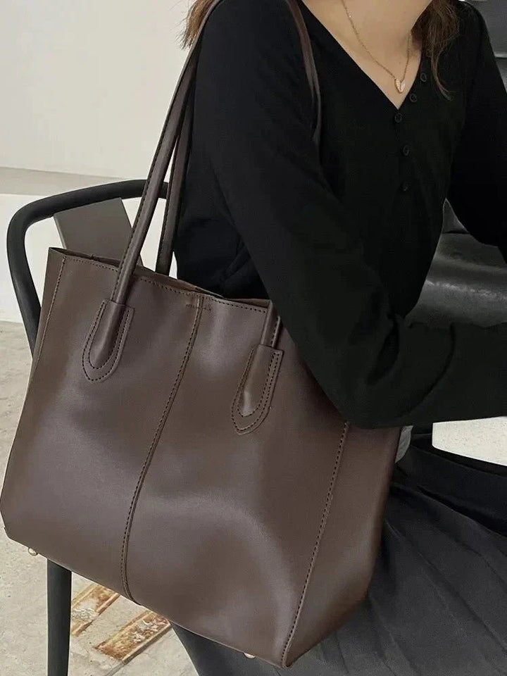 Duttini | Vegan Leather Tote Bag – Spacious Everyday Handbag