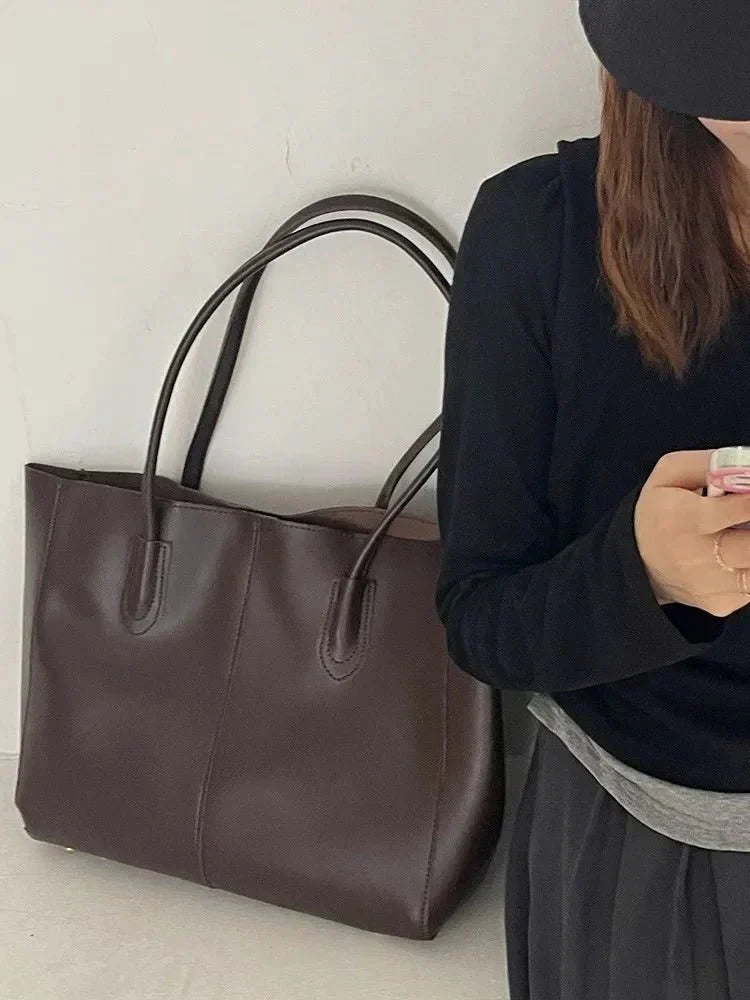 Duttini | Vegan Leather Tote Bag – Spacious Everyday Handbag