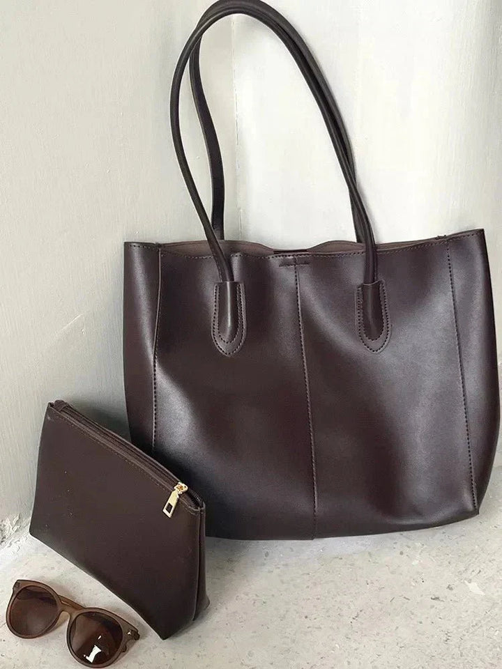 Duttini | Vegan Leather Tote Bag – Spacious Everyday Handbag